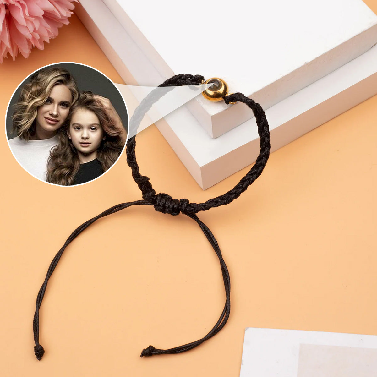 Bracelet de projection personnalisé « J’aime ma fille »