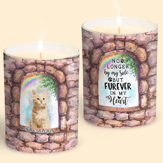 Plus à mes côtés - Bougie personnalisée pour chien avec couvercle en bois