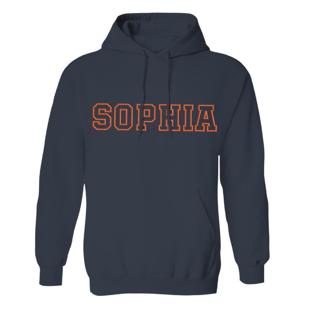 Sweat à capuche brodé personnalisé pour frère/sœur - Nom personnalisé
