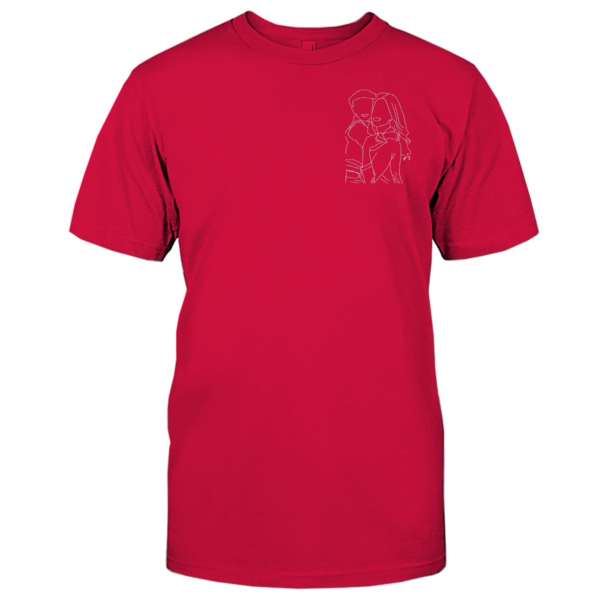 T-shirt brodé personnalisé « Belle-mère » avec motif au trait