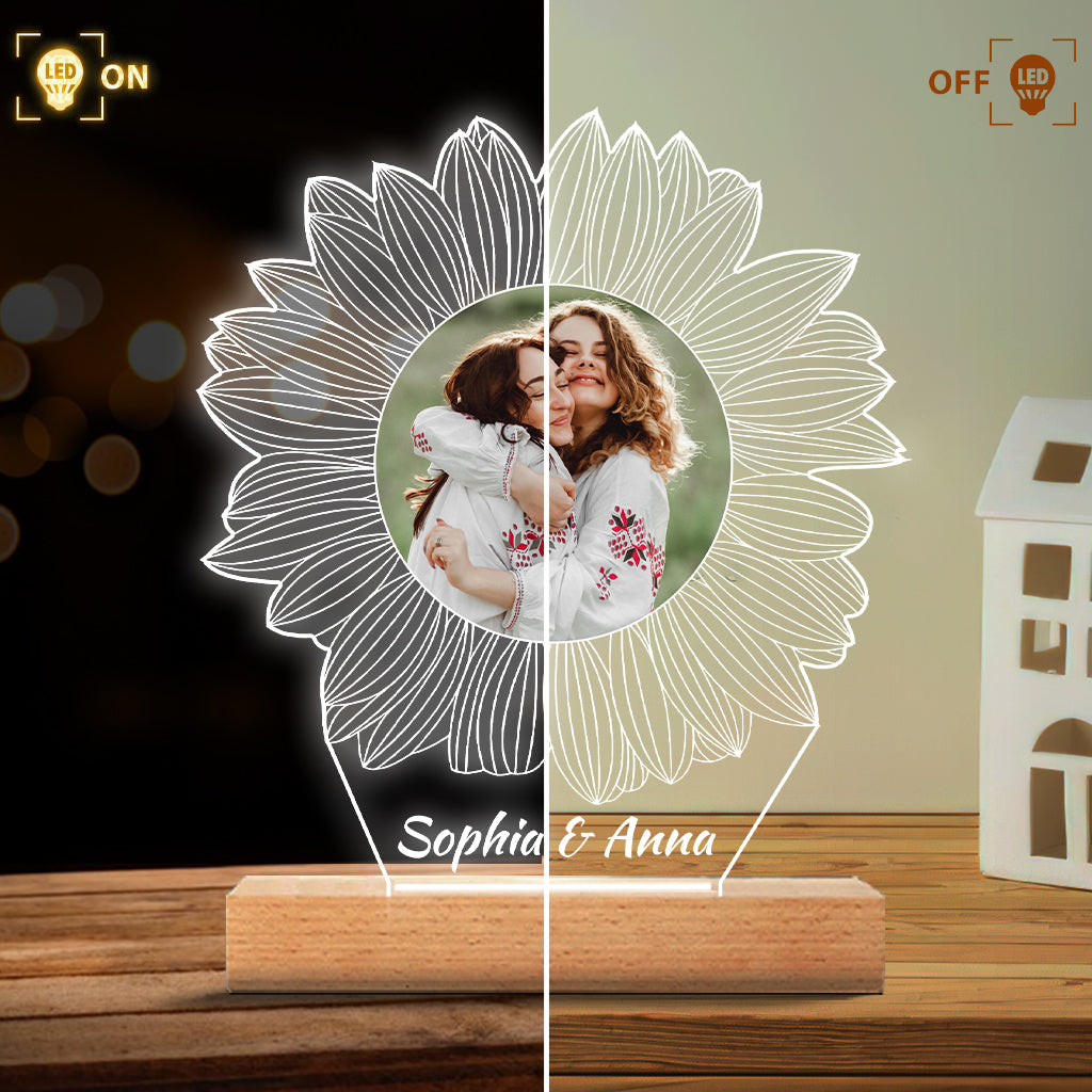 Tu es mon rayon de soleil - Cadeau pour maman, grand-mère, sœur, fille, fils, frère, grand-père, papa, épouse, époux, ami(e) - Plaque lumineuse personnalisée