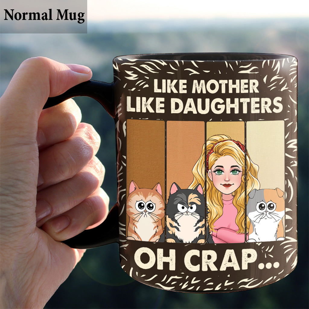 Tel père, telle fille, tel fils. Amoureux des chats et des chiens - Mug personnalisé pour les amoureux des animaux