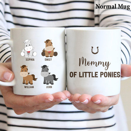 Les Petits Poneys de Papa - Cadeau sur le thème des chevaux pour papa, grand-père, mari, lui - Mug personnalisé
