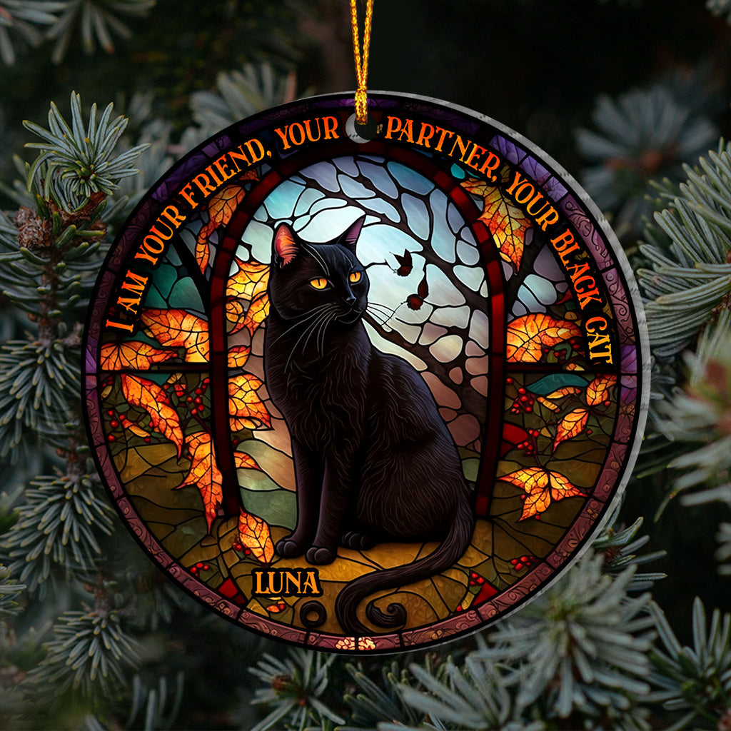 Black Cat - Personalized Black Cat Ornament