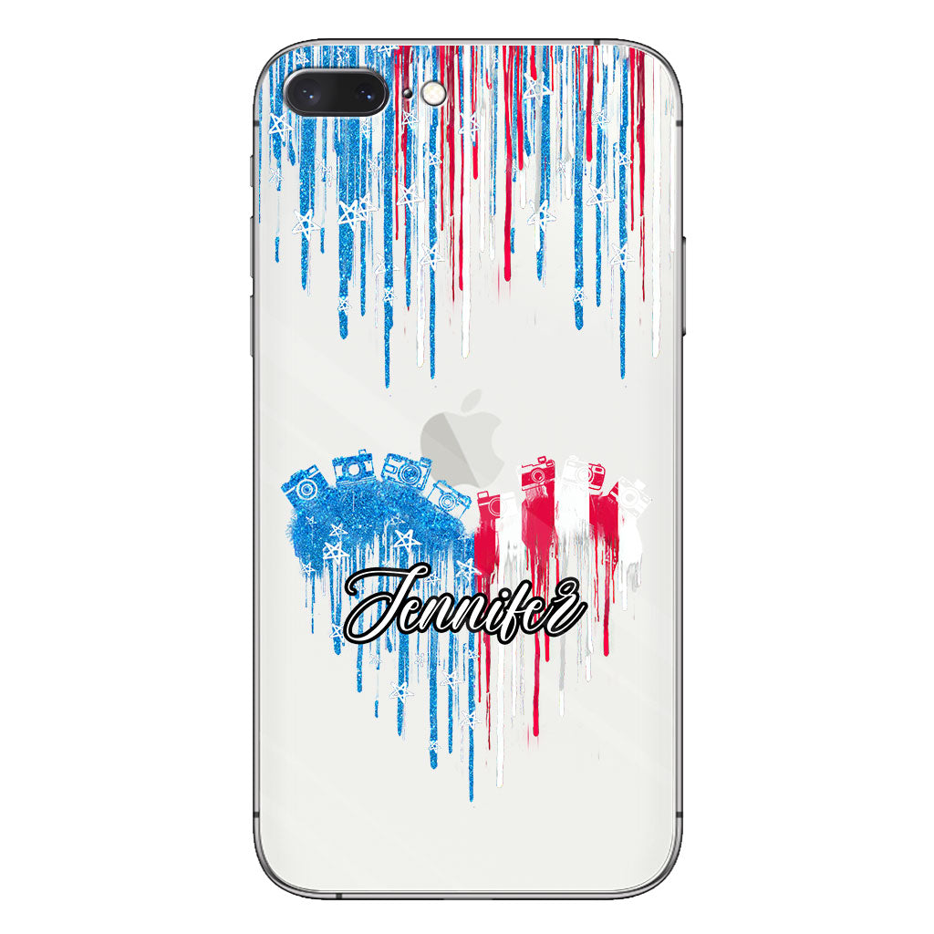 Passion pour la photographie - Coque de téléphone transparente personnalisée avec photo