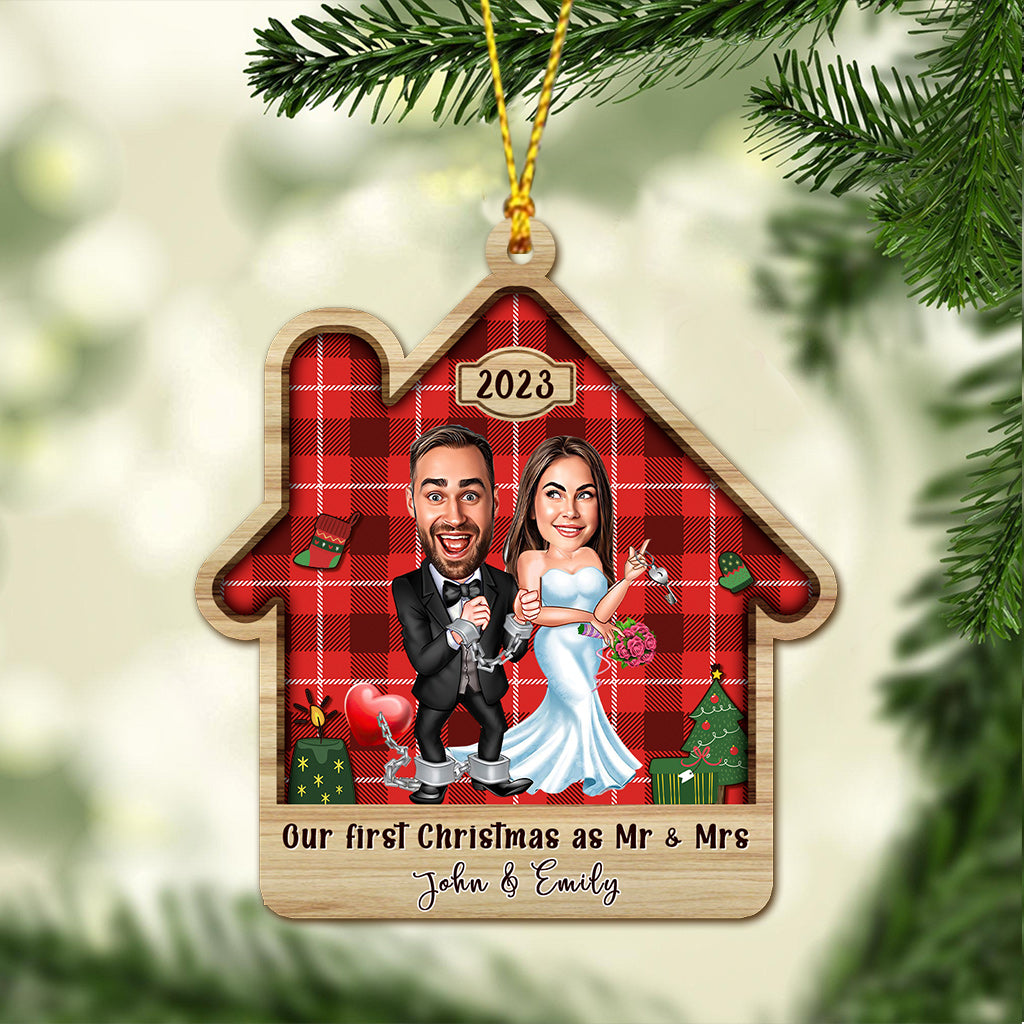 Our First Christmas - Personalized Husband And Wife Ornament