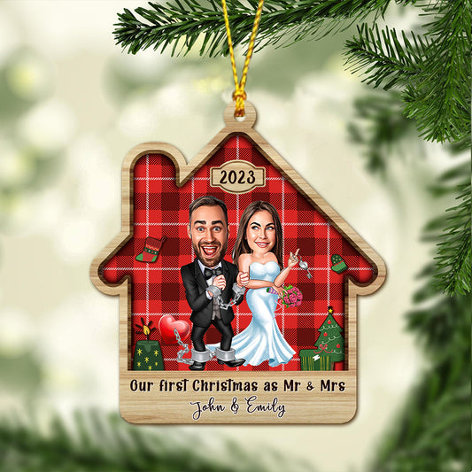 Our First Christmas - Personalized Husband And Wife Ornament