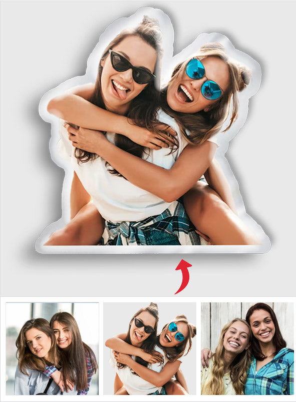 Coussin humanoïde personnalisé avec photo - Coussin en forme de meilleure amie