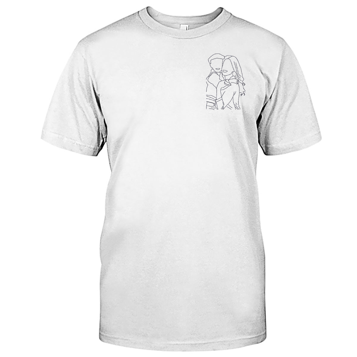 T-shirt brodé personnalisé « Belle-mère » avec motif au trait
