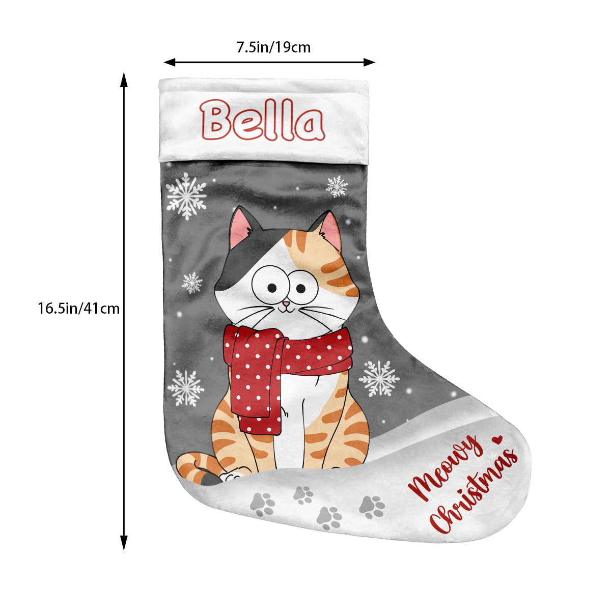 Noël Miaou - Chaussettes de Noël personnalisées pour chats