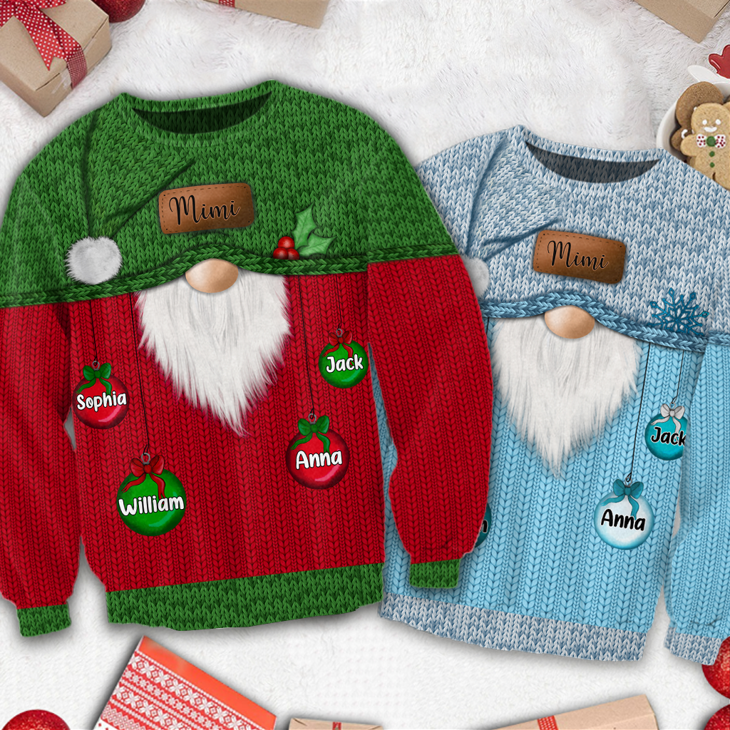 Meilleure grand-mère du monde - Pull moche personnalisé pour grand-mère