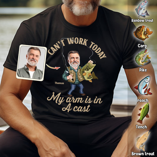 T-shirt et sweat-shirt à capuche personnalisés sur le thème de la pêche avec photo humoristique intégrée