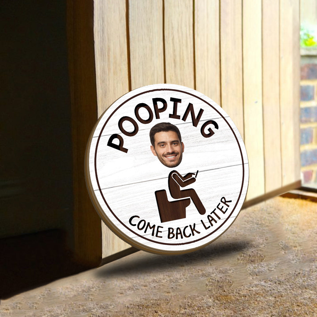 Panneau humoristique pour salle de bain - Panneau en bois interchangeable et personnalisé pour couple