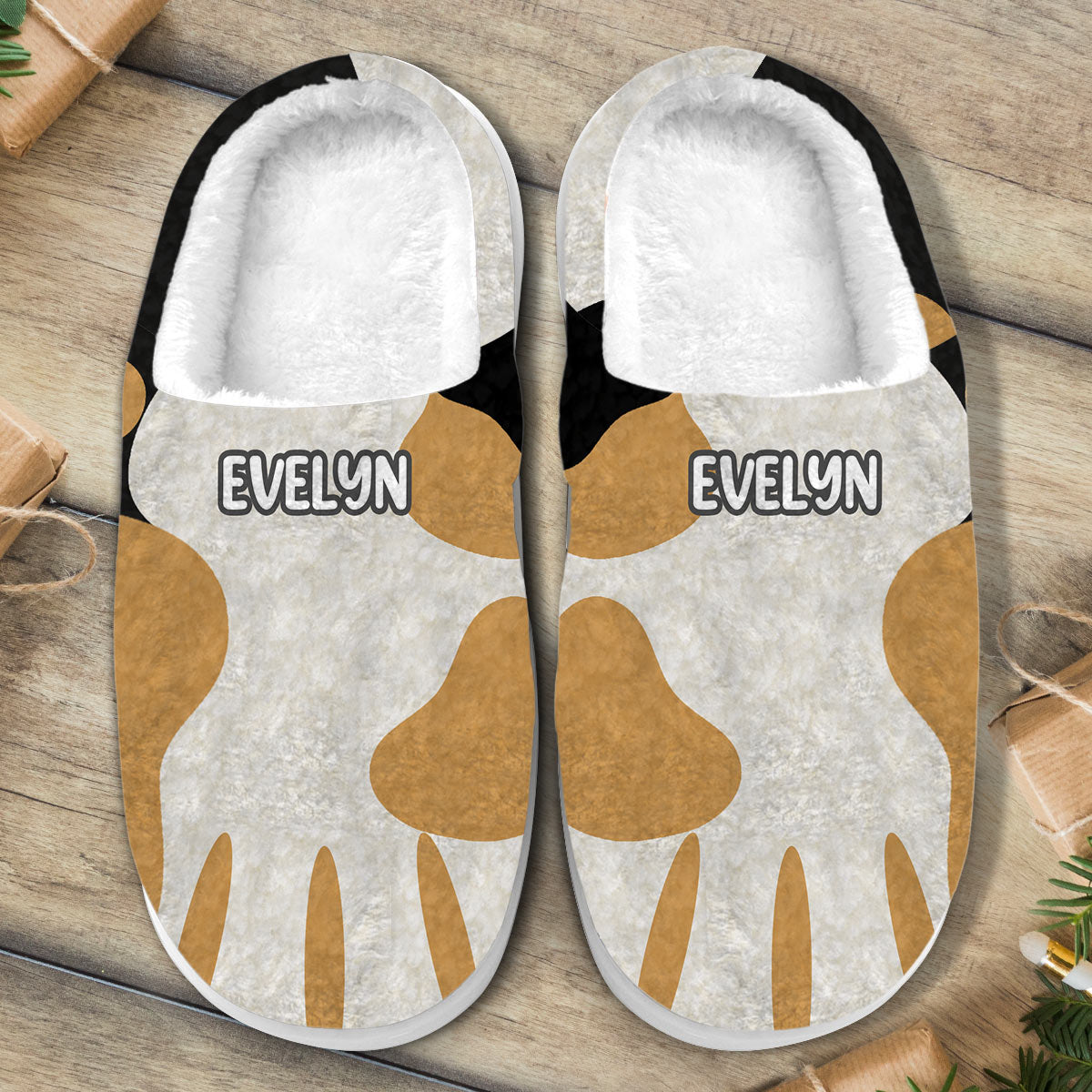 Cute Cat Paws - Gift for cat lovers - Personalized Slippers