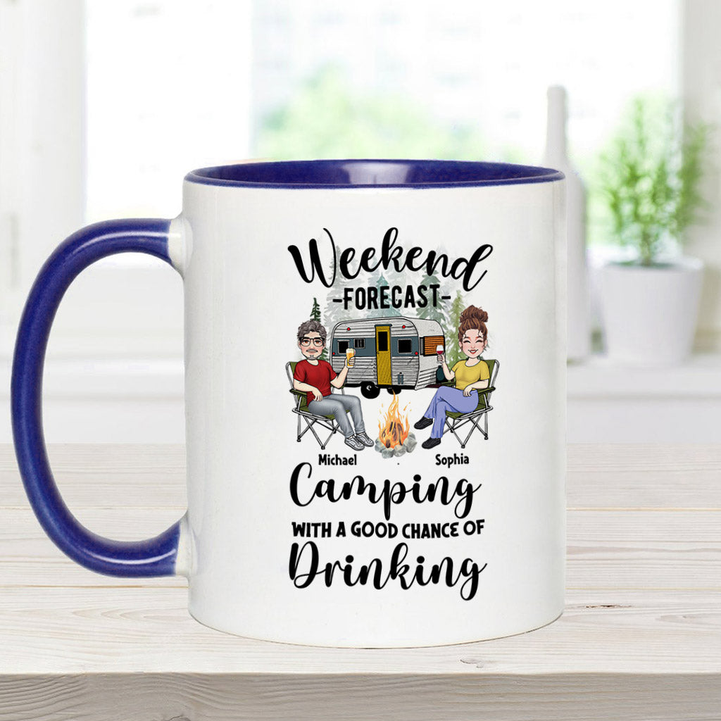 Prévisions du week-end - Mug personnalisé pour le camping