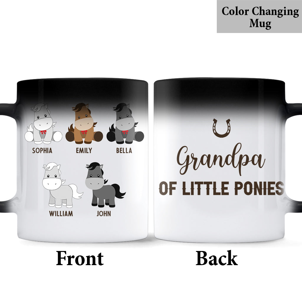 Les Petits Poneys de Papa - Cadeau sur le thème des chevaux pour papa, grand-père, mari, lui - Mug personnalisé