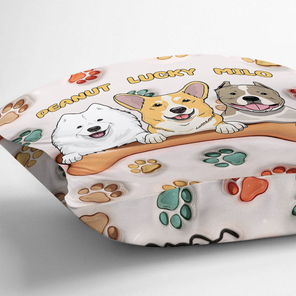 Meilleure maman de chien au monde - Coussin décoratif personnalisé pour chien