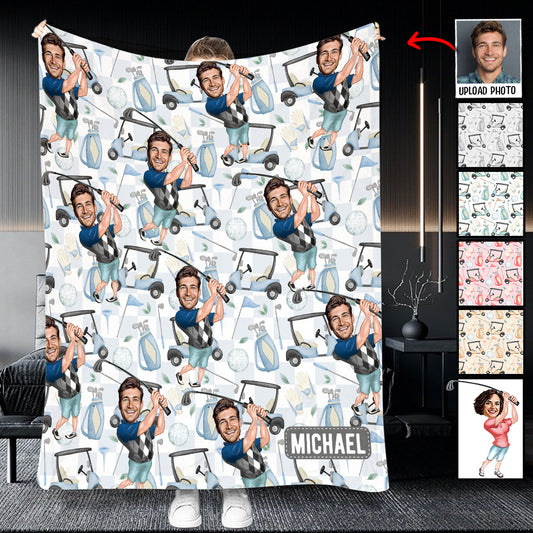 Cadeau pour papa, oncle, mari golfeur... - Couverture de golf personnalisée