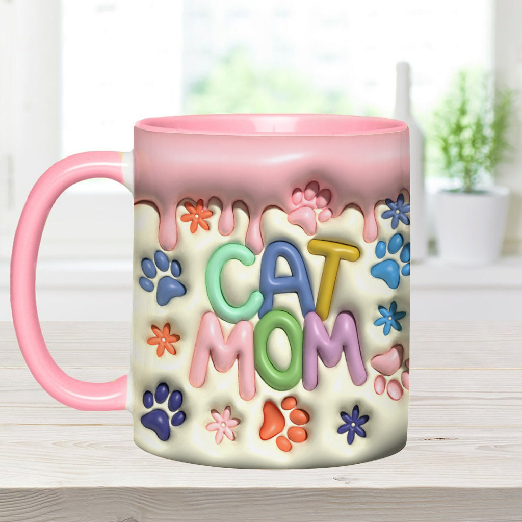 Dog Mom Cat Mom Dog Dad Cat Dad - Personalized Dog Accent Mug