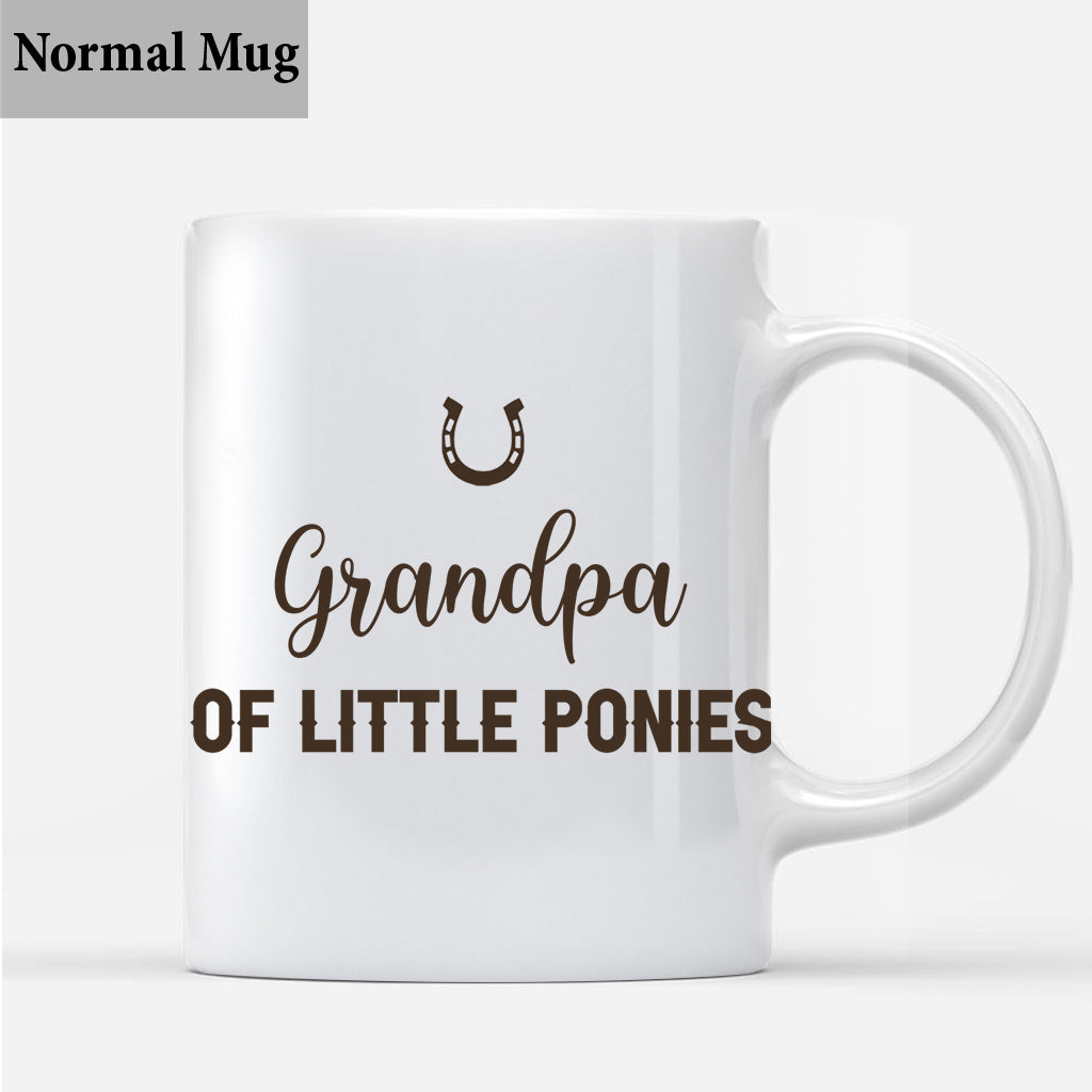 Les Petits Poneys de Papa - Cadeau sur le thème des chevaux pour papa, grand-père, mari, lui - Mug personnalisé