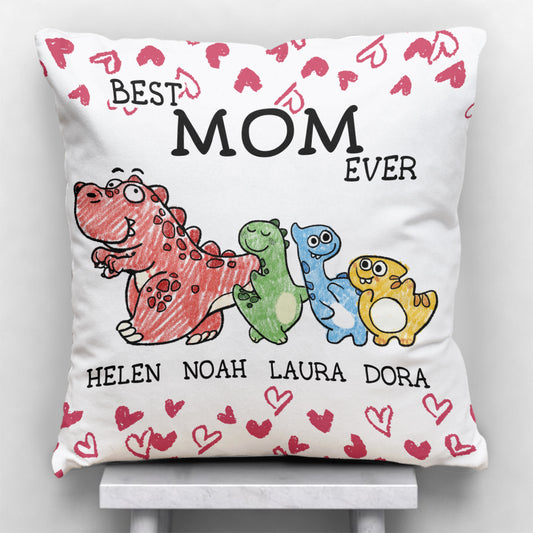 Le meilleur Mimisaurus de tous les temps - Cadeau pour grand-mère, maman, tante - Coussin décoratif personnalisé