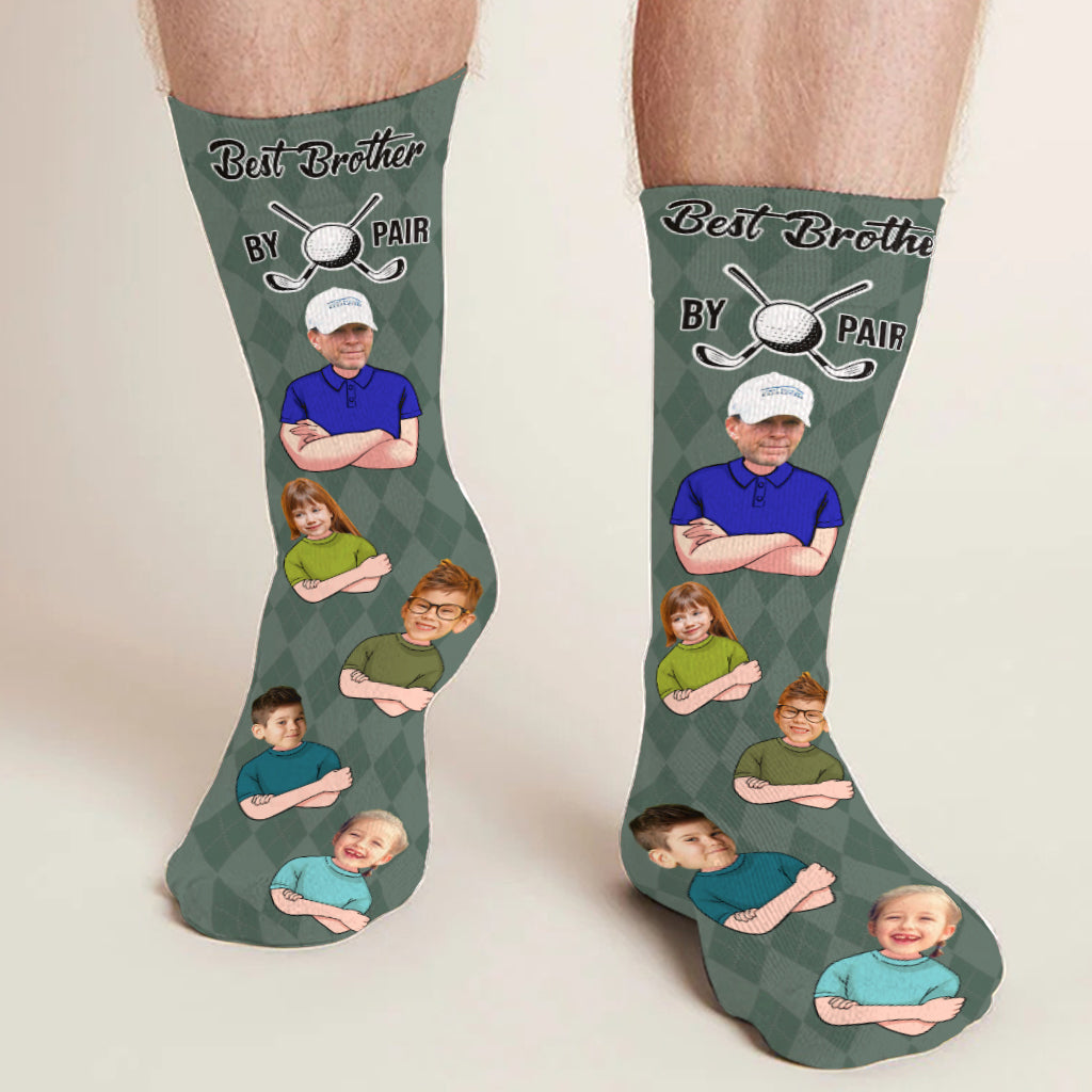Best Dad By Par - Golf gift for dad, him, boyfriend, husband, grandpa - Personalized Socks
