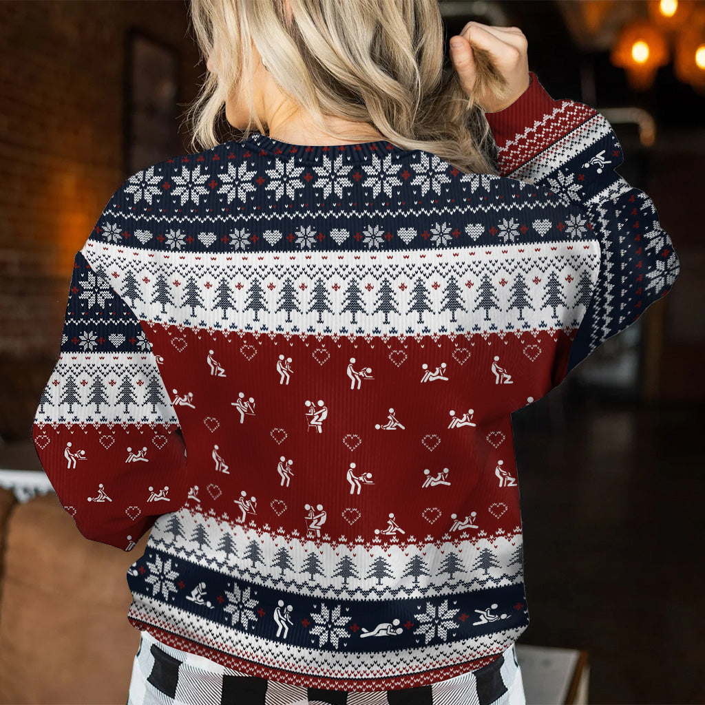 J'aime ses bonbons à la menthe, il aime sa canne de Noël - Pull moche personnalisé pour couple