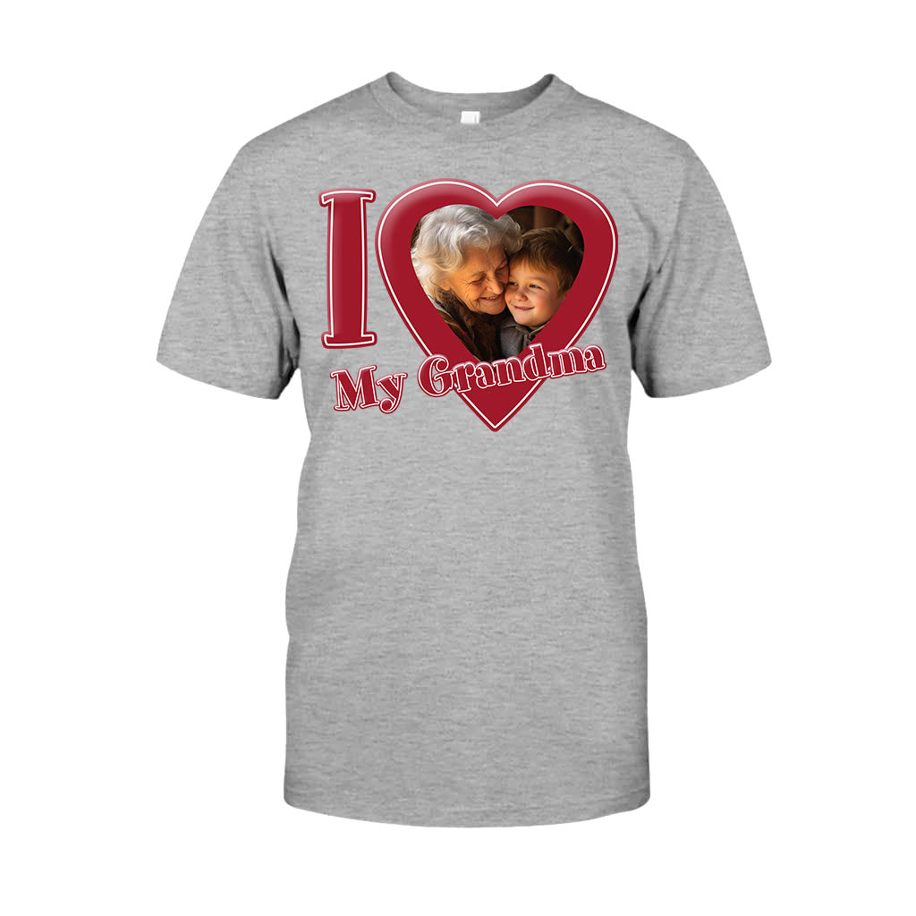 J'aime ma grand-mère/mamie/maman... - T-shirt et sweat à capuche personnalisés pour grand-mère