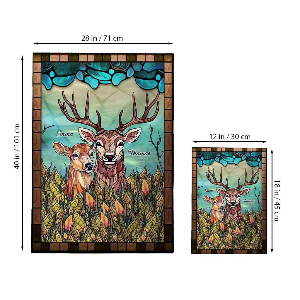 Toi et moi, on gère ! - Drapeau de jardin personnalisé sur le thème de la chasse