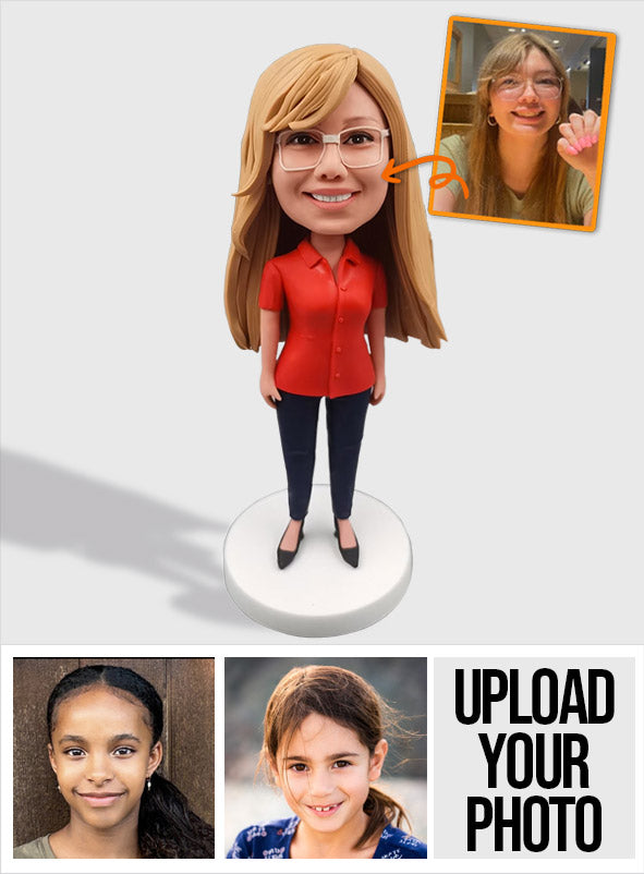 Figurine personnalisée - Figurine à tête oscillante personnalisée pour fille