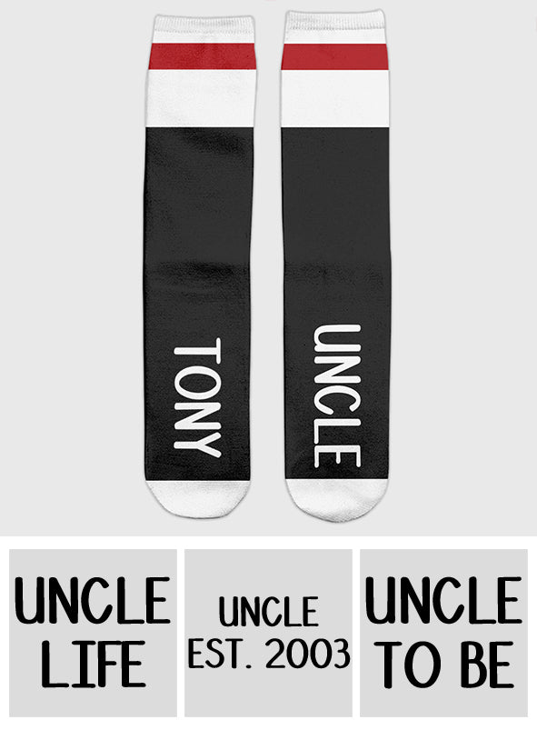 Meilleur oncle du monde - Chaussettes personnalisées pour oncle