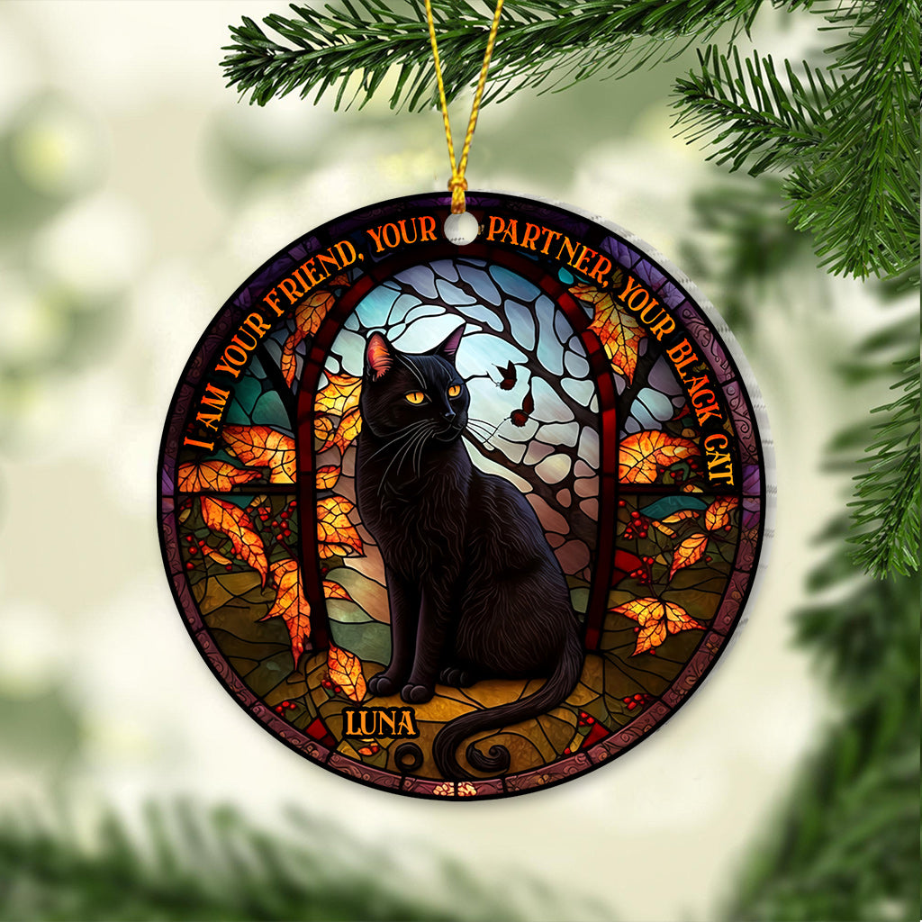 Black Cat - Personalized Black Cat Ornament