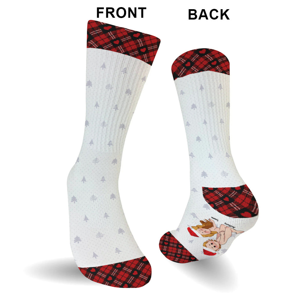 Noël approche - Chaussettes personnalisées pour couples