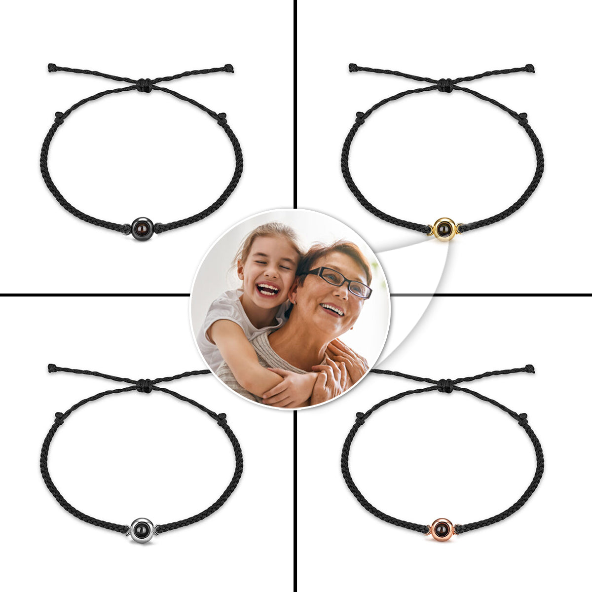 Bracelet à projection personnalisé pour petite-fille - Chérie