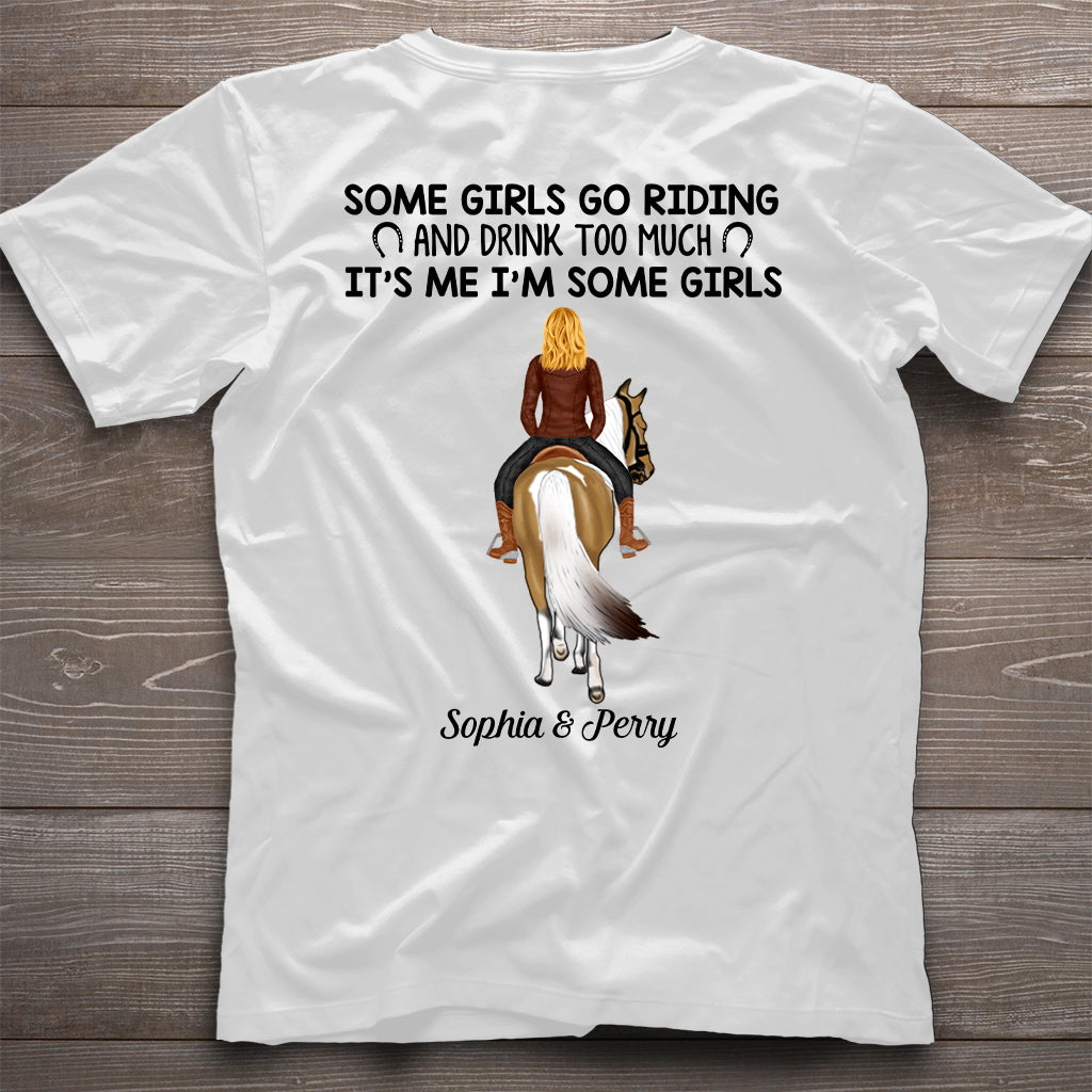Certaines filles font de l'équitation et boivent trop - T-shirt et sweat à capuche personnalisés sur le thème du cheval