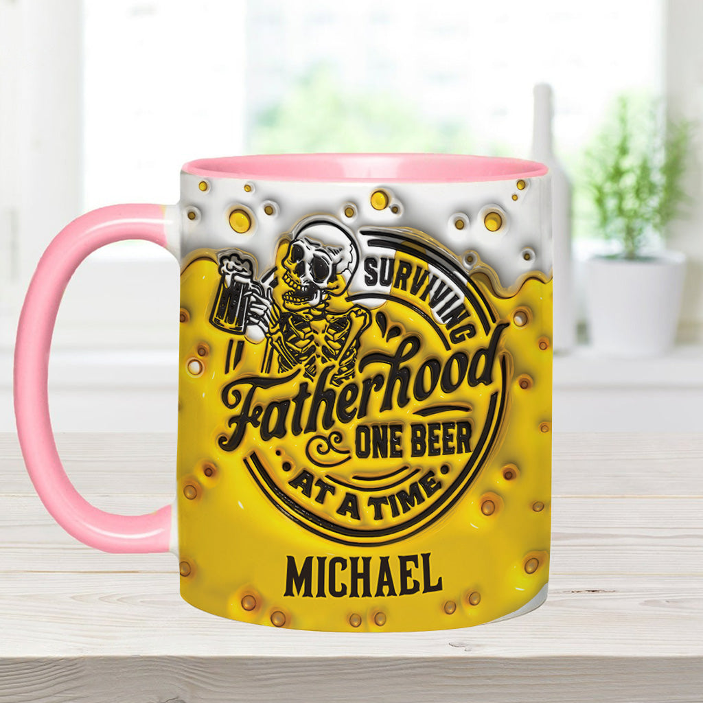 Survivre à la paternité - Mug personnalisé pour papa