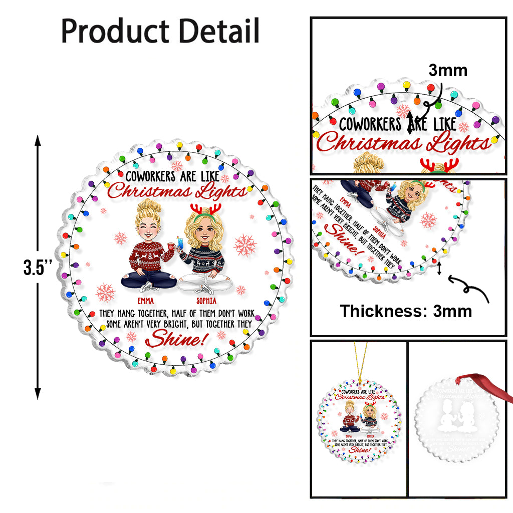 Les collègues, c'est comme des guirlandes de Noël - Ornement personnalisé pour collègues