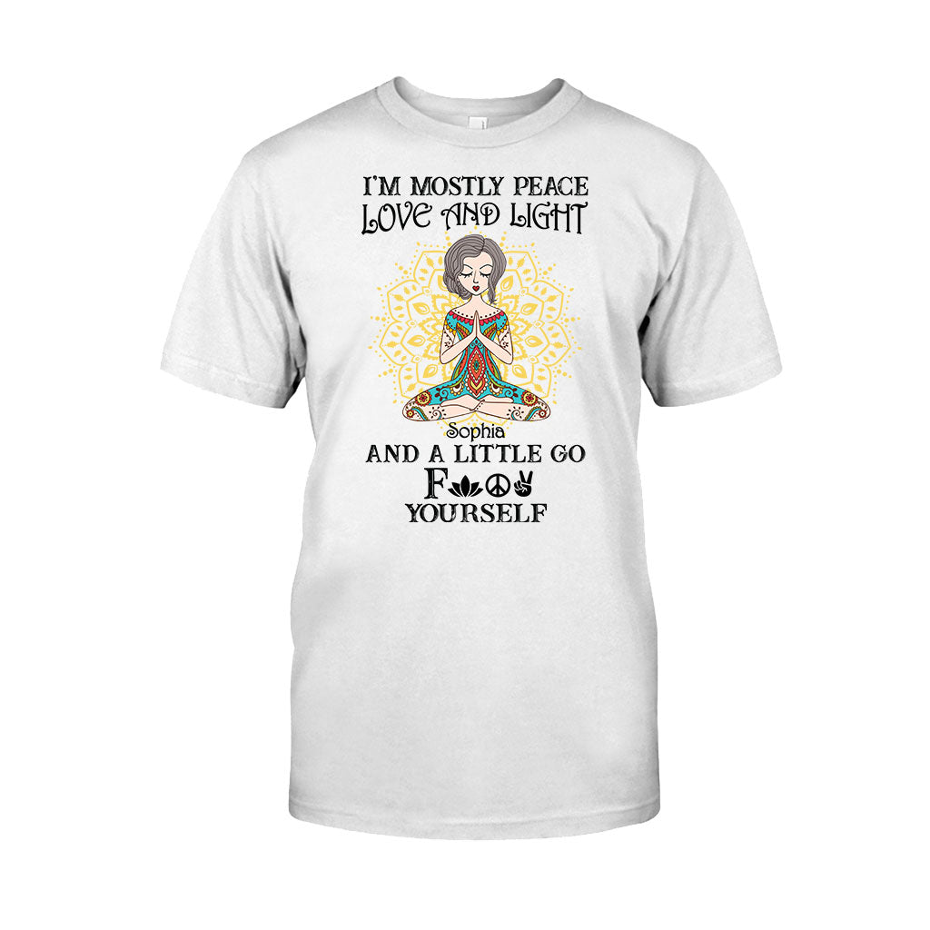Je suis avant tout paix, amour et lumière - T-shirt et sweat à capuche de yoga personnalisés