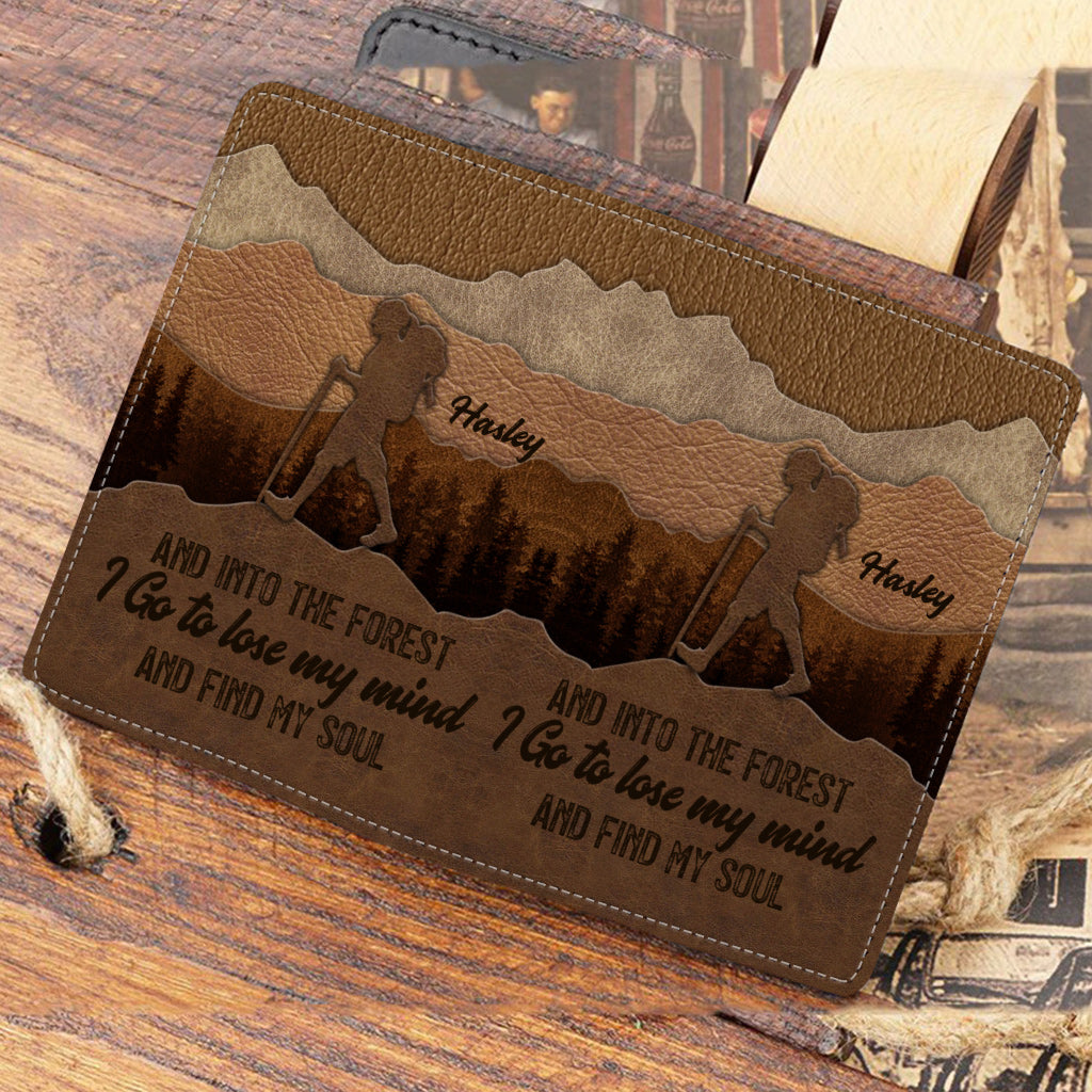 Et je m'enfonce dans la forêt - Porte-passeport de randonnée personnalisé