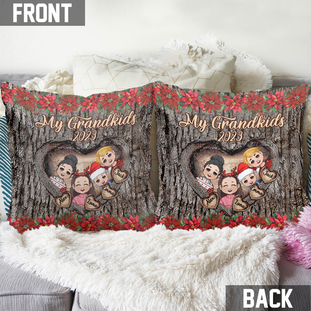 Mes petits-enfants - Coussin décoratif personnalisé pour grand-mère