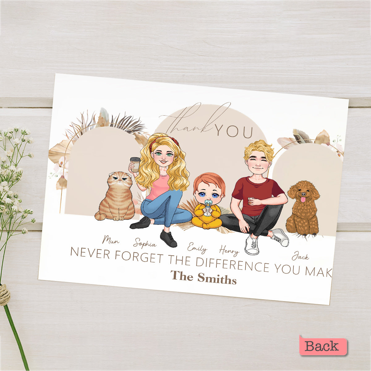 Merci - Carte de vœux personnalisée avec QR code