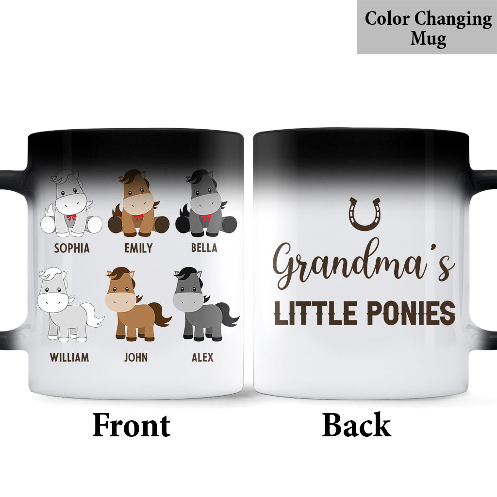 Les Petits Poneys de Papa - Cadeau sur le thème des chevaux pour papa, grand-père, mari, lui - Mug personnalisé
