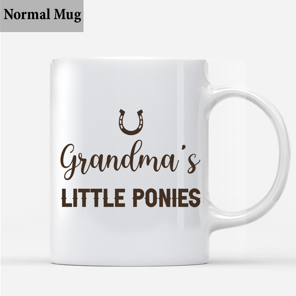 Les Petits Poneys de Papa - Cadeau sur le thème des chevaux pour papa, grand-père, mari, lui - Mug personnalisé