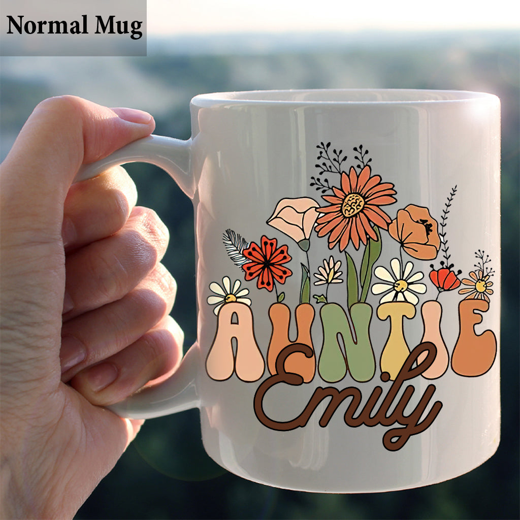 Auntie - Gift for Aunt - Personalized Mug