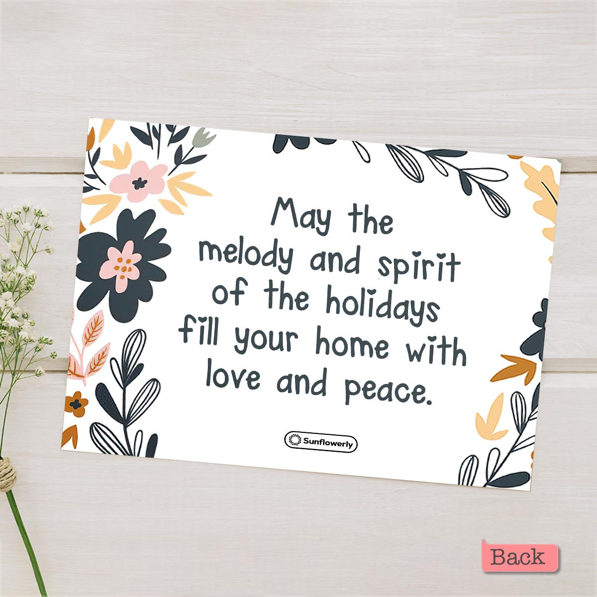 Je t'aime / Merci - Carte de vœux personnalisée