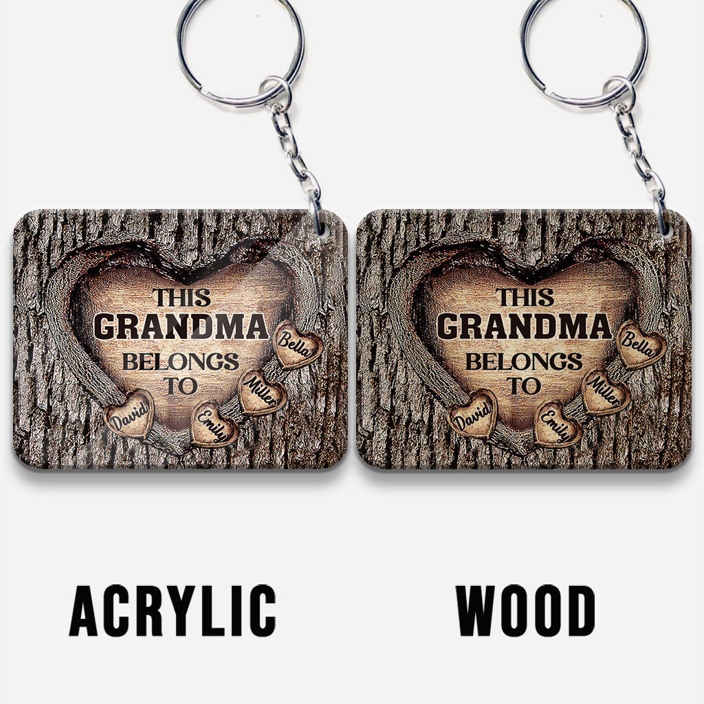 This Dad Belongs To - Gift for dad, grandma, grandpa, mom, uncle, aunt, brother, sister - Personalized Keychain