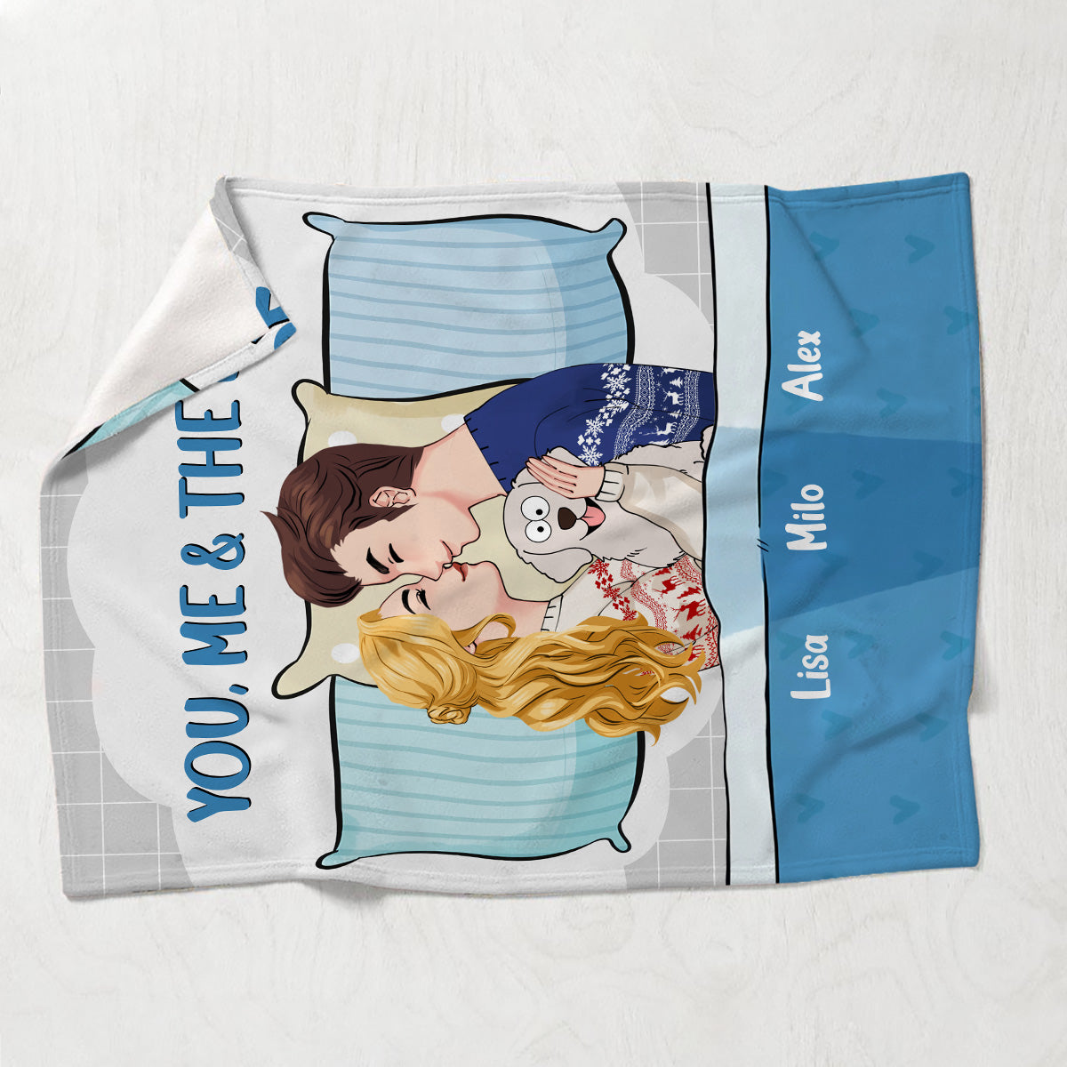 Toi, moi et le chien/chat - Cadeau pour les amoureux des chiens et des chats - Couverture personnalisée