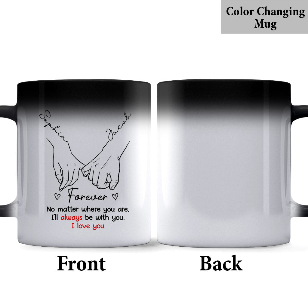 Je t'accompagnerai partout - Mug personnalisé pour couple