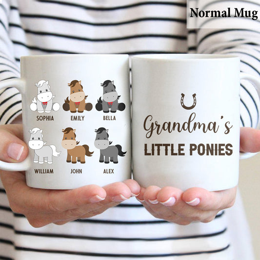 Les Petits Poneys de Papa - Cadeau sur le thème des chevaux pour papa, grand-père, mari, lui - Mug personnalisé