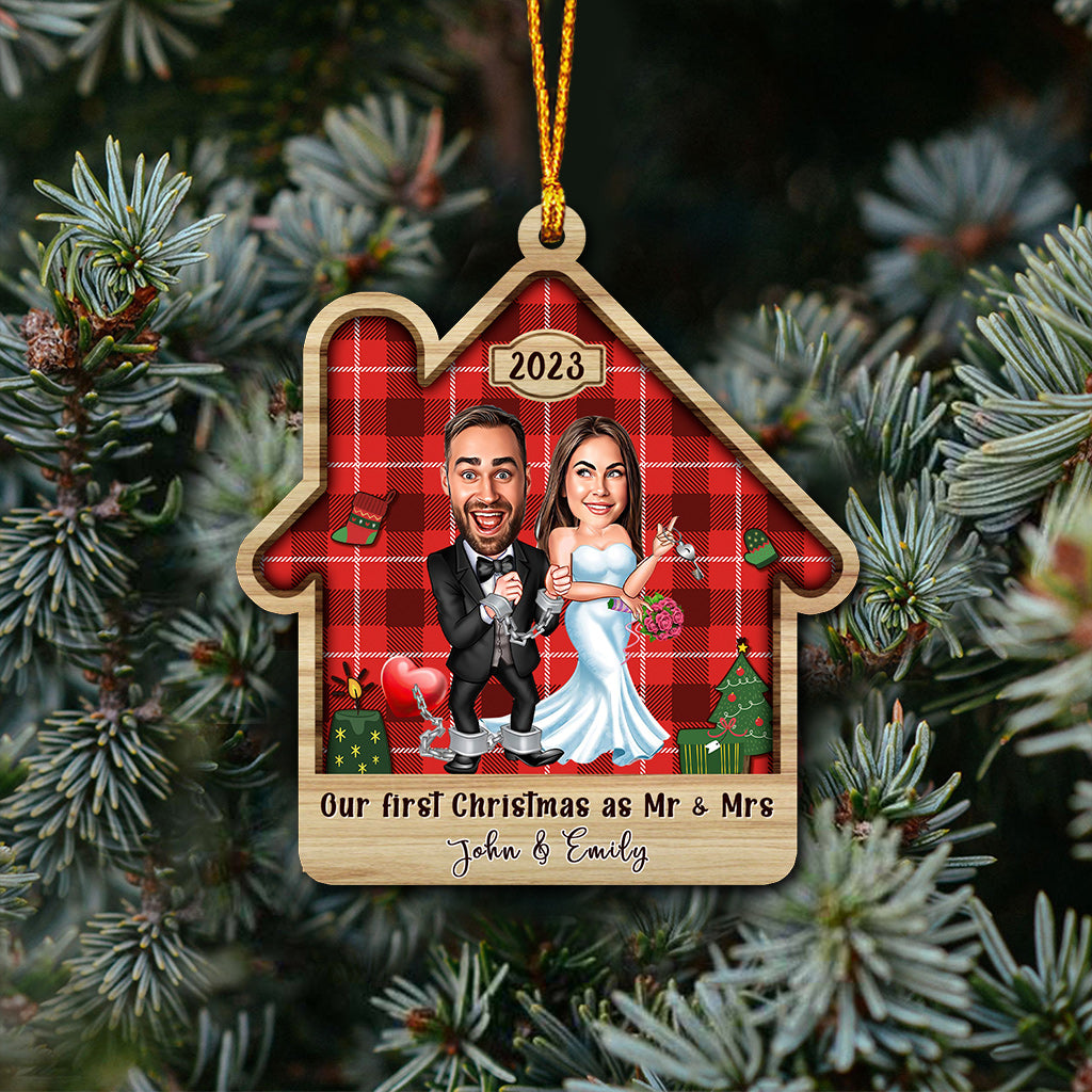 Our First Christmas - Personalized Husband And Wife Ornament